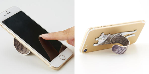  尾巴借我用一下！捲尾貓咪手機立架除了賣萌還更實用
