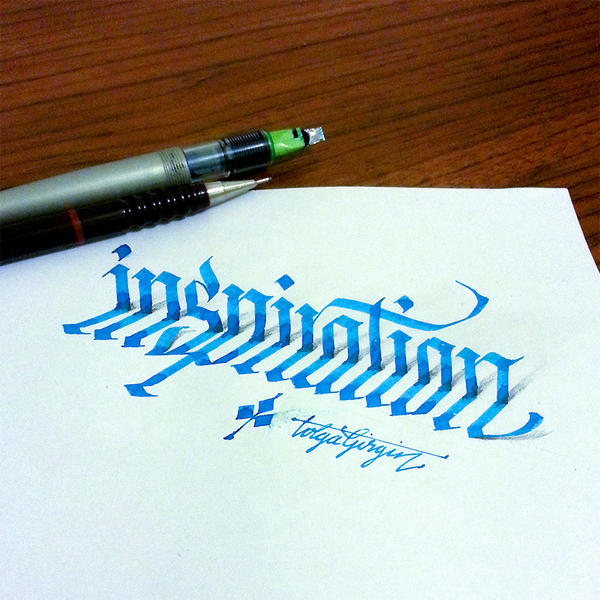 在紙上跳舞的字體，Tolga Girgin 3D 字體畫