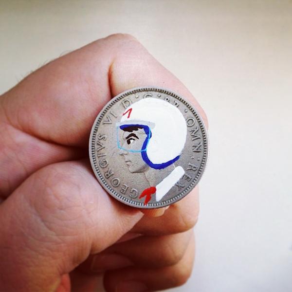 巴西藝術家 Andre Levy 的各國硬幣塗鴉創作