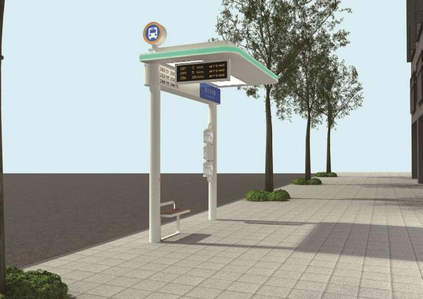 抬起頭來等公車，候車亭化身迷你美術館