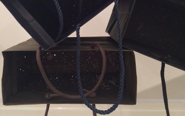 購物紙袋中的爛漫星夜,簡單卻美麗的紙藝作品