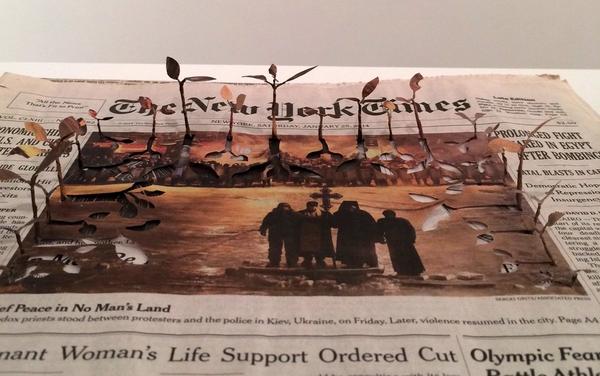 購物紙袋中的爛漫星夜,簡單卻美麗的紙藝作品