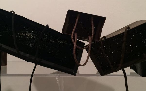 購物紙袋中的爛漫星夜,簡單卻美麗的紙藝作品