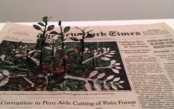 購物紙袋中的爛漫星夜,簡單卻美麗的紙藝作品