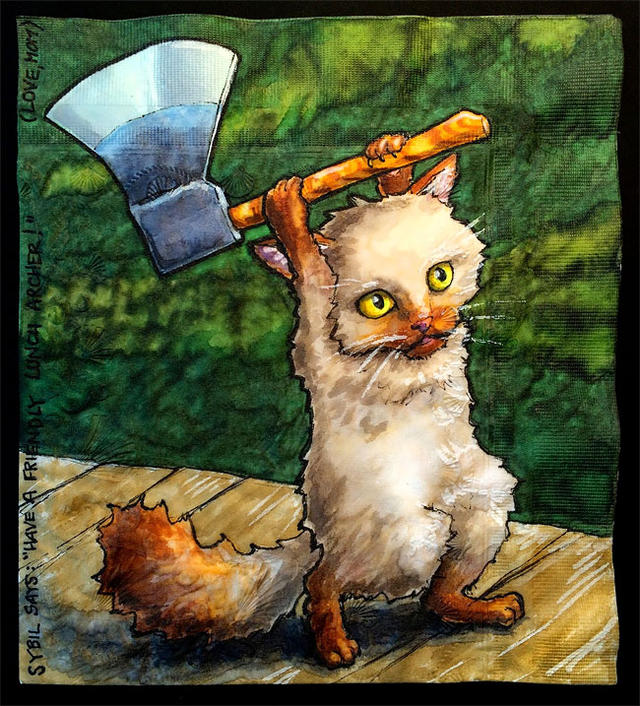 要完勝鄰居媽媽，從惡搞兒子的午餐餐巾紙開始！