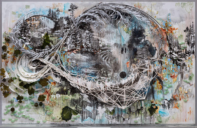 似畫不是畫，藝術家 Gregory Euclide 用異材質調和出奇幻華麗的山水世界