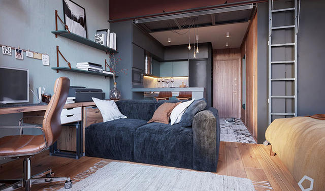 硬派男子單身宅 烏克蘭9 坪工業風公寓 大人物