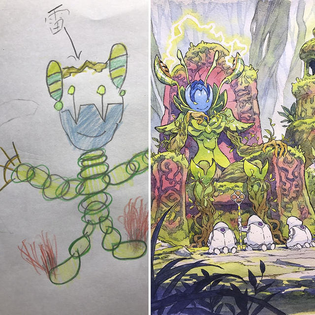 將兒子塗鴉改成奇幻動畫！法國動畫師Thomas Romain的父子共同創作插畫