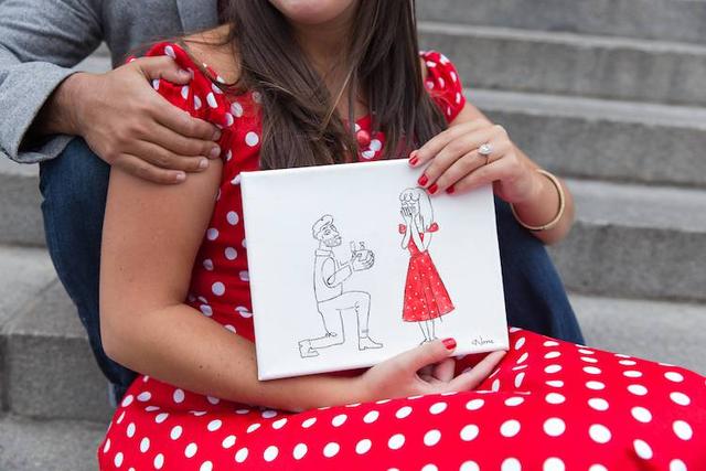 難以忘懷的違規浪漫!插畫家在畢卡索展廳裡偷放自己的求婚照