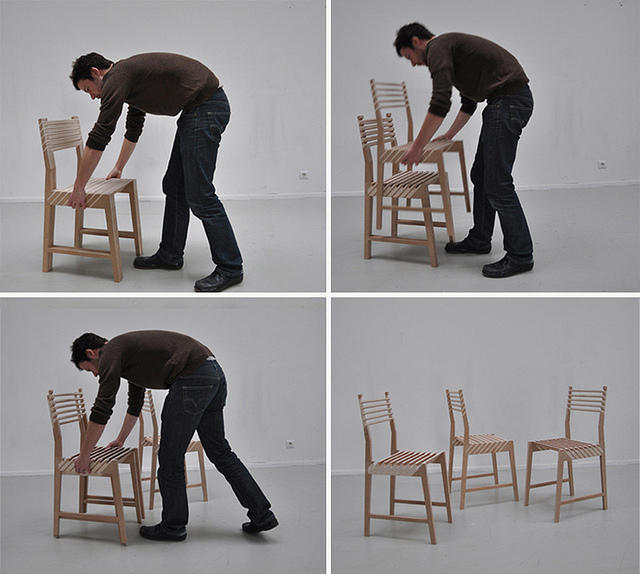 看這張魔術椅如何一張變三張