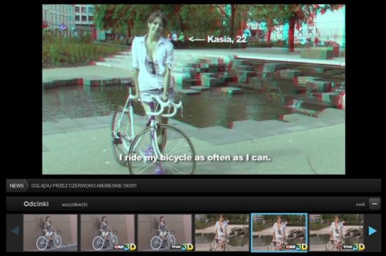 來自波蘭的3D立體頻道，推出「單車女孩」3D影片