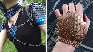 解放馴龍精神！鑲滿鱗片的盔甲首飾