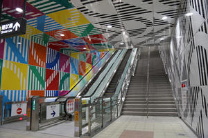 捷運新北環狀線將啟用！法國藝術大師 Daniel Buren 招牌條紋、光影變化躍上板橋車站