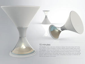 【概念】定時關閉沙漏燈，利用流沙把照明裝置蓋住的聰明設計