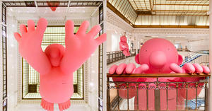 粉紅泡泡人亮相巴黎傳奇百貨！法國藝術家打造「可愛至上」趣味裝置展覽