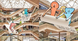 東京銀座GINZA SIX紙人飛翔樂園！法國插畫家Jean Jullien的童趣紙人雕塑