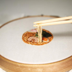 這真的不能吃嗎？用繡線打出來的日本料理