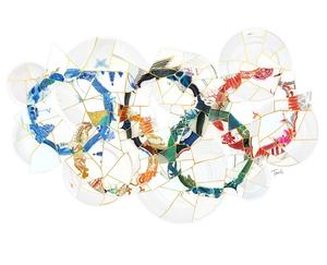 2020東京奧運化為日本金繼工藝創作！希臘設計師以瓷器馬賽克、金線表現運動美學