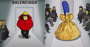 BALENCIAGA打造時尚版《辛普森家庭》！荷馬、美枝一家躍上2022春夏巴黎時裝周