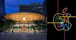 泰美啦！落地玻璃帷幕結合曲木工藝，東南亞最大 Apple Store 成曼谷新地標，世界最長城市名環繞的預告牆也超吸睛
