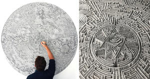 超現實巨型迷宮！美國插畫家Ben Sack用0.05mm針筆勾勒出奇幻建築世界 