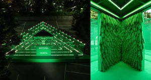 神秘的綠色迷宮快閃首爾！BOTTEGA VENETA以標誌性鸚鵡綠與三角形打造「The Maze」藝術裝置