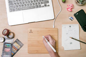 「竹質」的繪圖板 WoodPad！優美外型還超輕薄，電繪入門款就是你了 
