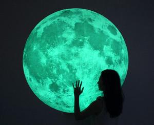 不用當上帝也可以將月亮拉到眼前，夜光月球壁貼