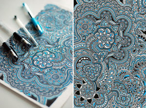 大家熟悉的0.38鋼珠筆也能變成繪畫神器