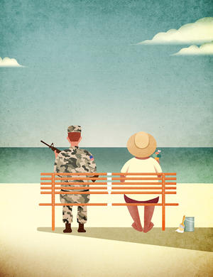 【插畫聊時事】停不下來的美軍基地，沖繩美景背後的痛苦