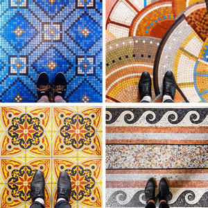 低頭才能見到的美好，讓人心情愉悅的地板磁磚藝術