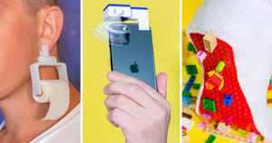 滾筒衛生紙耳環、iPhone 11 Pro 三鏡頭刷、專門踩樂高積木的襪子...Unnecessary Inventions 推出廢到笑的無用設計！