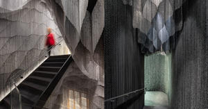 隈研吾遇上高第建築！西班牙Casa Batlló光影閃耀的沉浸金屬鍊簾幕樓梯