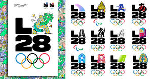 2028洛杉磯奧運會徽Logo設計！集結32種LA視覺成奧運首款動態會徽
