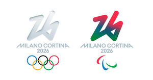 2026米蘭科爾蒂納冬奧會徽Logo設計！數字26融入銀白雪地、極光色彩意象
