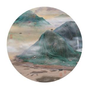 煙霧飄渺的水墨畫，仔細一看居然是…！？