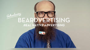 等等你的鬍子先別剃！留下來當做廣告看板吧！